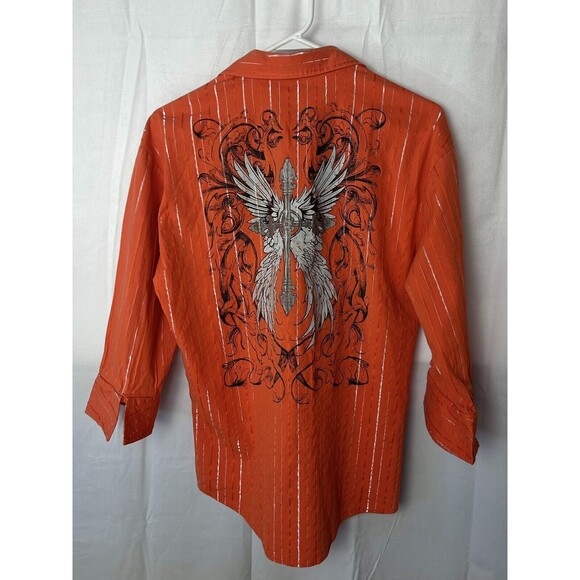 Meztizos‎ Orginal Womens Size Medium Button Down 3/4 Sleeve Vintage Y2K - Picture 2 of 10